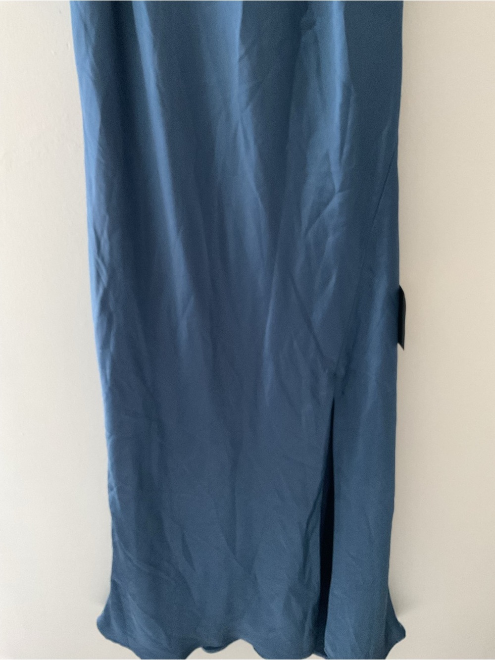 Lulus Exceptional Status Blue Halter Backless Slip Satin Tie-Neck Midi Dress NWT - Picture 7 of 15